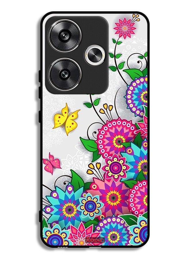 Tolwak Xiaomi Redmi Turbo 3 5G Protective Case Cover Mandala Flowers - Image 1