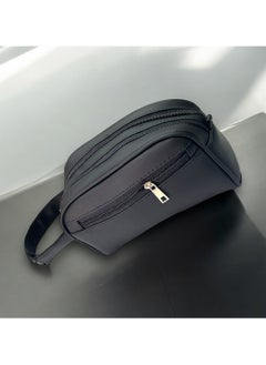 MARIO DRAFTS Mario Drafts Soft PU Leather Zipped Travel Toiletry Bag Mens Ladies Supply Toiletry Bag, Black  - Image 4