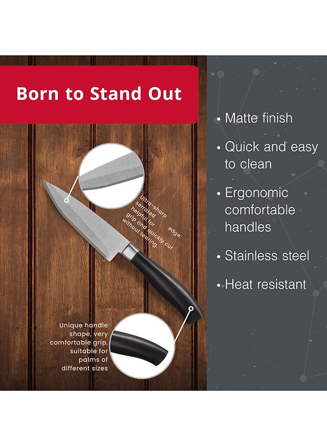 Feelings Stainless Steel Knife with Black Handle 10cm RC-KQ0797  - Image 3