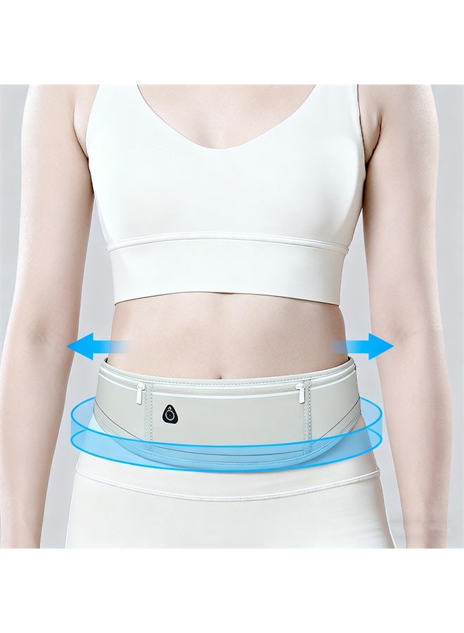 HOMESTAR Ultra Thin Running Belt For Women And Men, Jogging Training Runner's Small Bag Equipment Accessories, Running Jogging Bicycle Waist Bag, Grey - Image 4