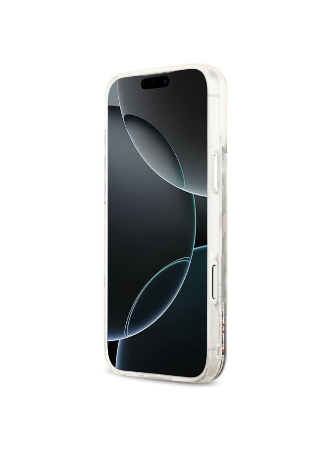 كارل لاغرفيلد جراب كارل لاغرفيلد السائل اللامع بشعار تشوبيت ماج سيف لهاتف آيفون 17 برو ماكس - شفاف - Image 5