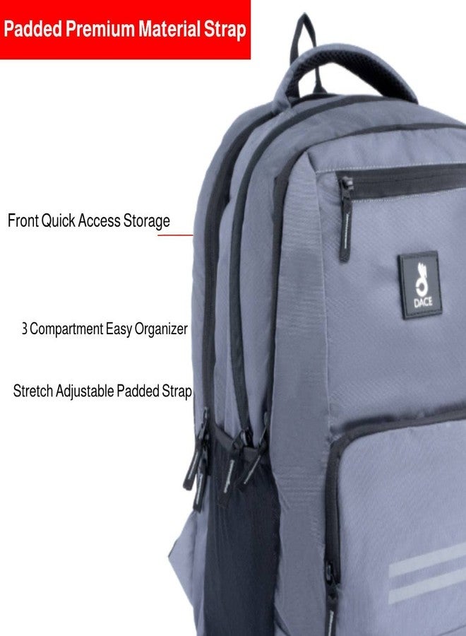 Dace Grey Transit Casual Waterproof Laptop Backpack/Office Bag/School Bag/College Bag/Business Bag/Unisex Travel Backpack - Image 5