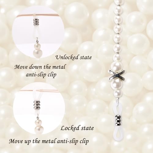 Flavizo Pearl Spectacles Chain for Women, Stylish Spectacle Holder Strap, Elegant Specs Chain for Daily Office Travel Use - Image 3