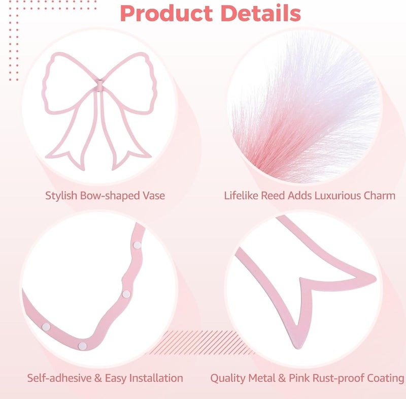 Iron Art Bow Decor (2 Pcs), Wall Decoration, 9.8 X 9.1 in, for Bedroom, Nursery, Living Room - Image 2