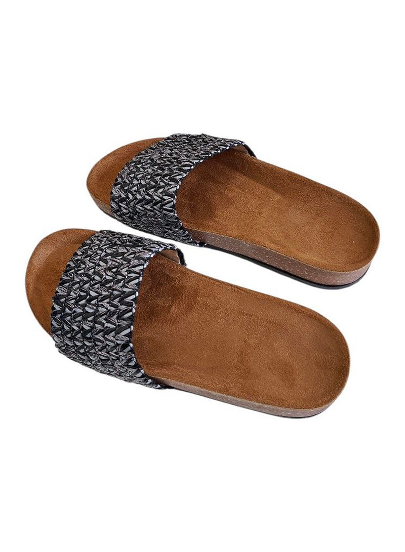 Karisma Cork And Latex Suede Lining Footbed, Soled Slippers Style With Simple Strap - Image 2