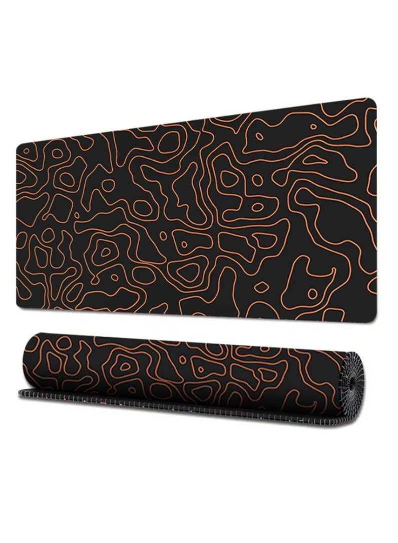 OASIS-TH Gaming Laptop Mouse Pad Topographic Gaming Mouse Pad Big Desk Pads PC Keyboard Non-Slip 800 * 300 * 3mm Thick Rubber Table Mat Mouse Pads  - Image 1