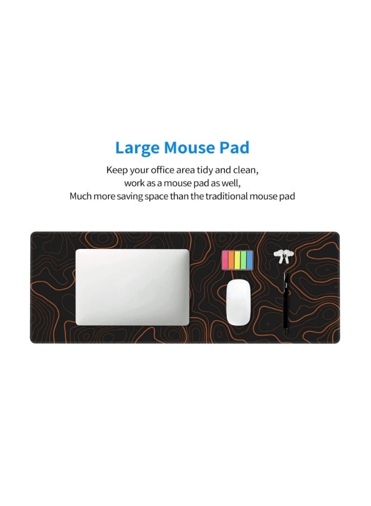 OASIS-TH Gaming Laptop Mouse Pad Topographic Gaming Mouse Pad Big Desk Pads PC Keyboard Non-Slip 800 * 300 * 3mm Thick Rubber Table Mat Mouse Pads  - Image 5