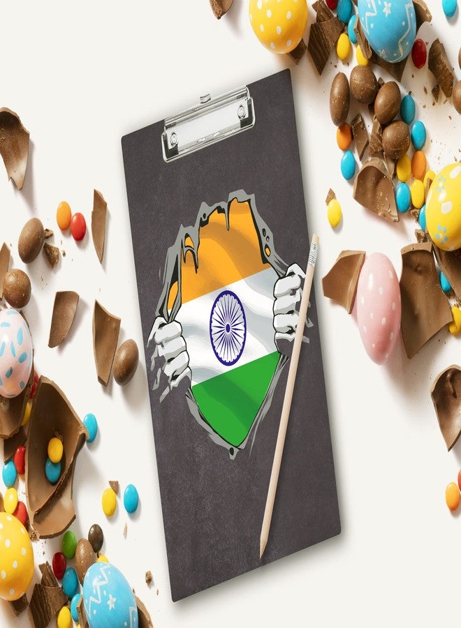 Vprint Quality Wooden Clipboard Writing Pad | Exam Board for Kids Students | Wood Exam Pad | Examination Writing Pad | Clip Board for Girls| Clip Board for Boys (India is Inside Me) - Image 2