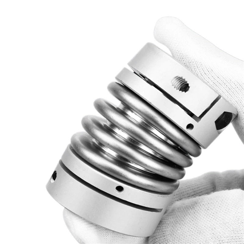 8mm Aluminum Alloy Bellows Coupling High Torque Stainless Steel Elastic Encoder Motor Shaft Coupling With Keyway - Image 3