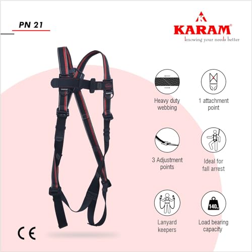 Karam Full Body Adjustable Harness Without Lanyard, PN21 - Image 4