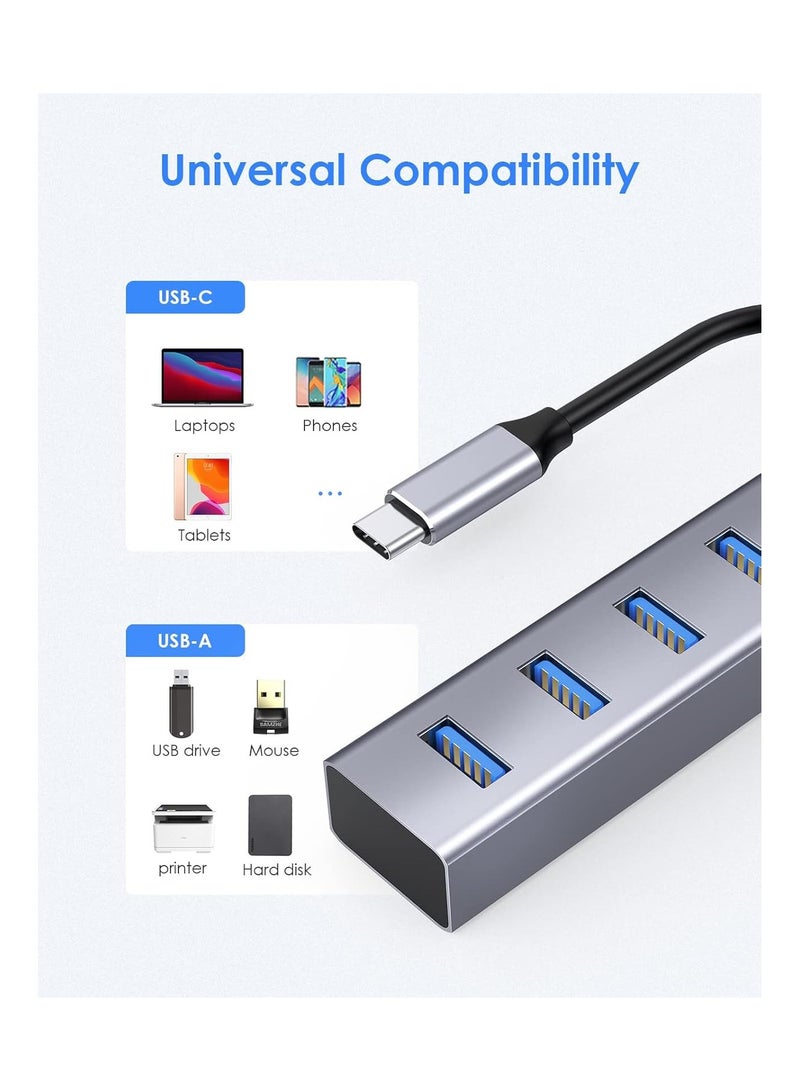Lention LENTION USB C Hub with 4 USB 3.0 Ports Compatible 2021-2016 MacBook Pro 13/15/16 M1, Mac Air & Surface, iPad Pro, Chromebook, More, Stable Driver Certified Ultra Slim Adapter (CB-C22s, Space Gray)  - Image 4