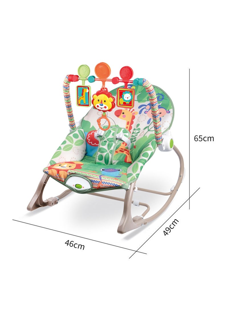 MaBaby Multifunctional Baby Rockers, Cartoon Rocking Bouncer Chair With Music And Toy - Image 2