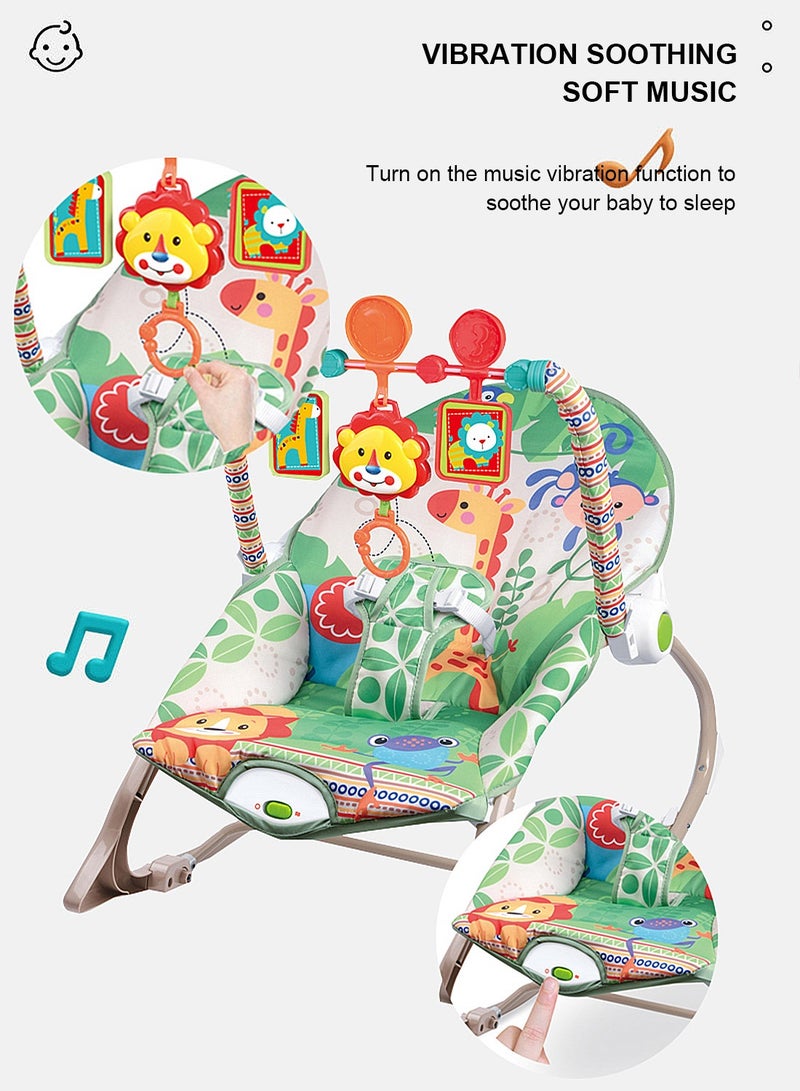 MaBaby Multifunctional Baby Rockers, Cartoon Rocking Bouncer Chair With Music And Toy - Image 4