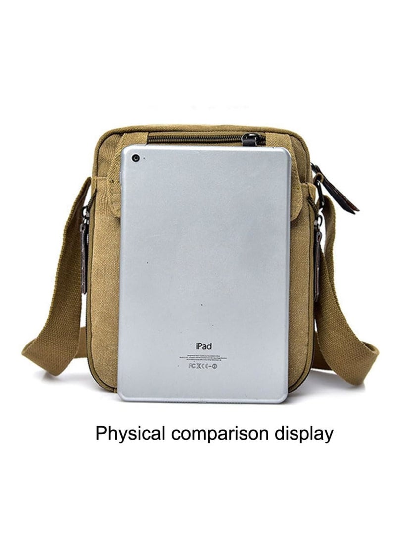 SYOSI Canvas Messenger Bag for Men– Casual Shoulder Bag with Multi-Pockets, Versatile Chest Travel Carry Bag for Men and Women, Ideal for Everyday Use, Outdoor Activities, Commuting, and Travel - Image 4