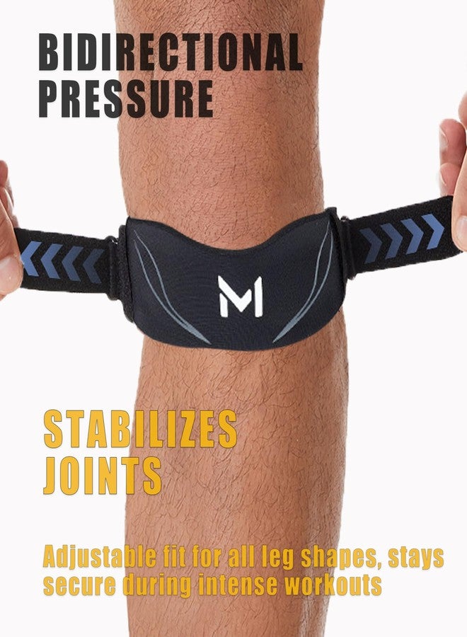 FVVWVV 2 Pack Patella Knee Brace with Gel Pads,Adjustable Patellar Tendon Support Strap for Men and Women,Knee Pain Relief for Tendonitis Running, Tennis, Workout, Basketball,Hiking (Line patella bands, One Size) - Image 3
