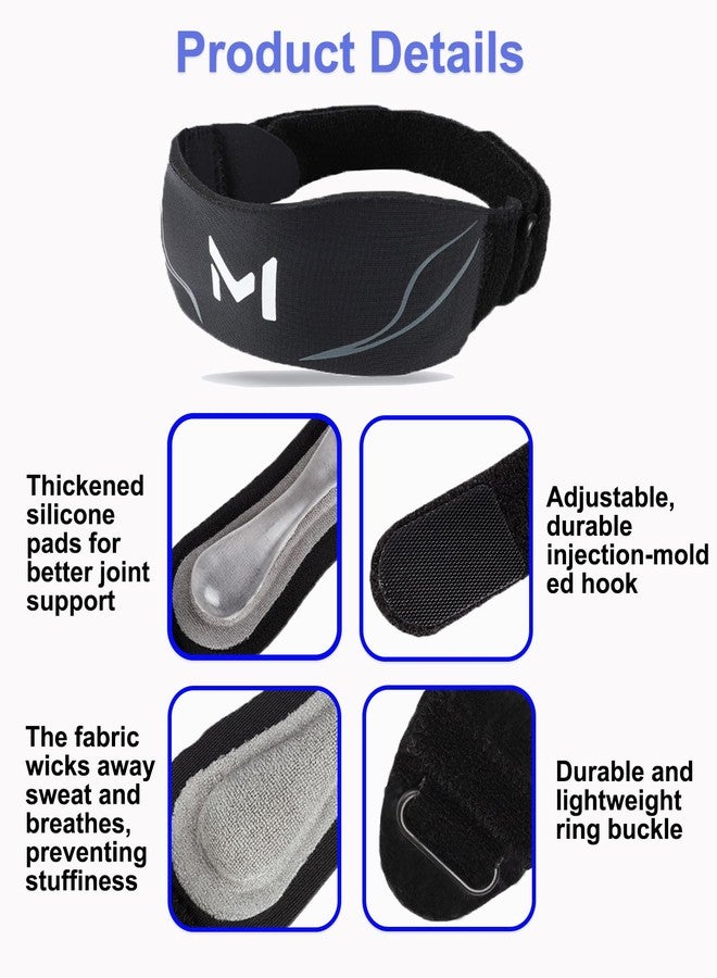 FVVWVV 2 Pack Patella Knee Brace with Gel Pads,Adjustable Patellar Tendon Support Strap for Men and Women,Knee Pain Relief for Tendonitis Running, Tennis, Workout, Basketball,Hiking (Line patella bands, One Size) - Image 5