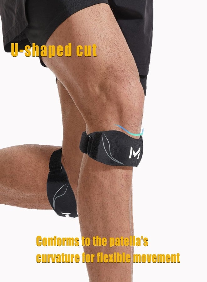 FVVWVV 2 Pack Patella Knee Brace with Gel Pads,Adjustable Patellar Tendon Support Strap for Men and Women,Knee Pain Relief for Tendonitis Running, Tennis, Workout, Basketball,Hiking (Line patella bands, One Size) - Image 4