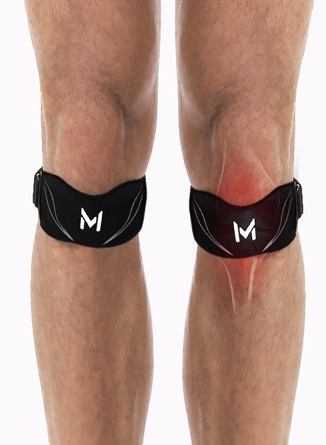 FVVWVV 2 Pack Patella Knee Brace with Gel Pads,Adjustable Patellar Tendon Support Strap for Men and Women,Knee Pain Relief for Tendonitis Running, Tennis, Workout, Basketball,Hiking (Line patella bands, One Size) - Image 1