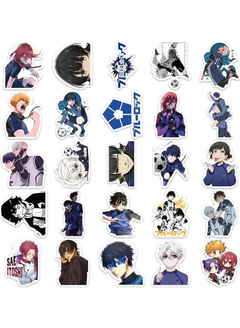 YIM-VIBEHAUS 50PCS Japanese Cartoon BLUE LOCK Anime Stickers Laptop Computer Bedroom Wardrobe Polyvinyl Waterproof Laptops Phone Pencil Case Water Bottle Notebooks Skateboards Luggage Cars Bumpers Bikes Motorcycle - Image 5