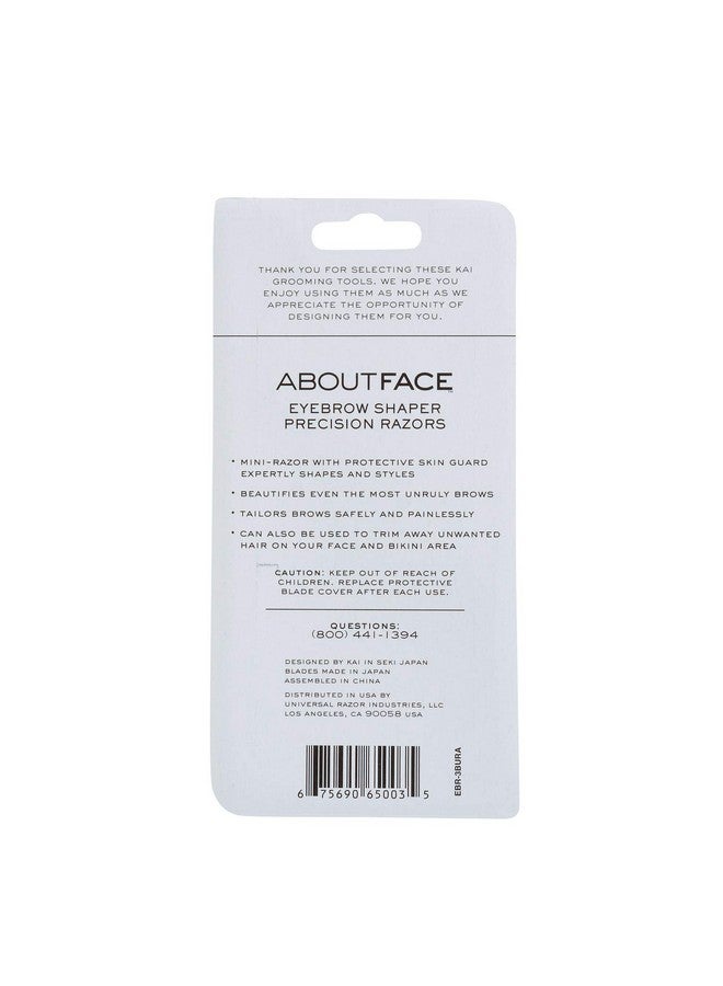 About Face Bout Face Fuzzfree Compact Facial Razors For Shaving & Exfoliating Includes 3 Beauty Groomers For Face Lips & Eyebrows  - Image 4