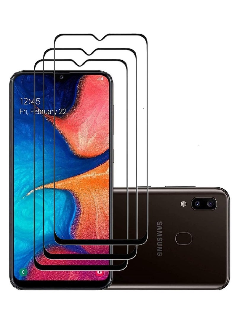 AINA 3 Pieces Tempered Glass Screen Protector 5D Designed For Samsung Galaxy A20 Full Glue Edge to Edge Full Screen Coverage And Bubble Free - Image 1