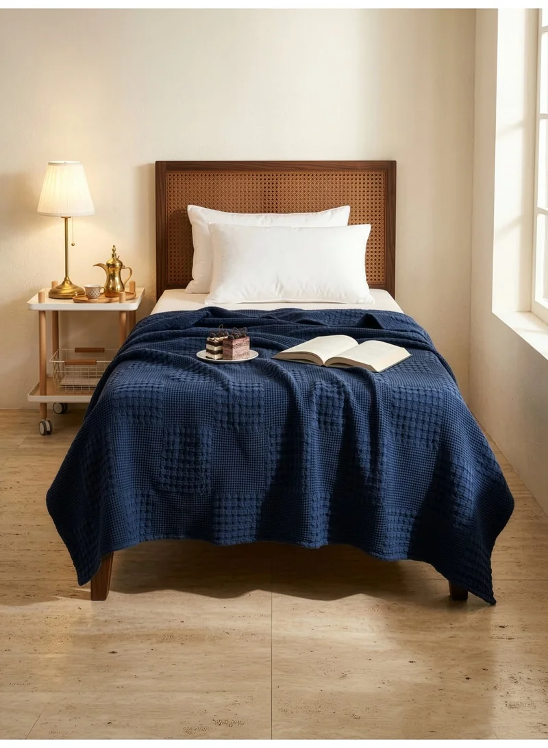Donetella Cotton Waffle Blanket, 140x200 cm, Soft Breathable Lightweight Waffle Weave Bed Blanket for Sofa & Couch