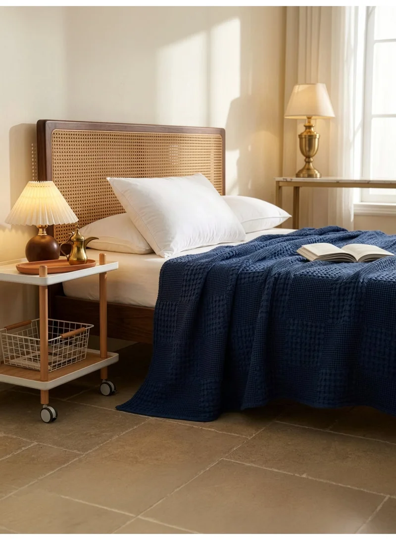 Donetella Cotton Waffle Blanket, 140x200 cm, Soft Breathable Lightweight Waffle Weave Bed Blanket for Sofa & Couch