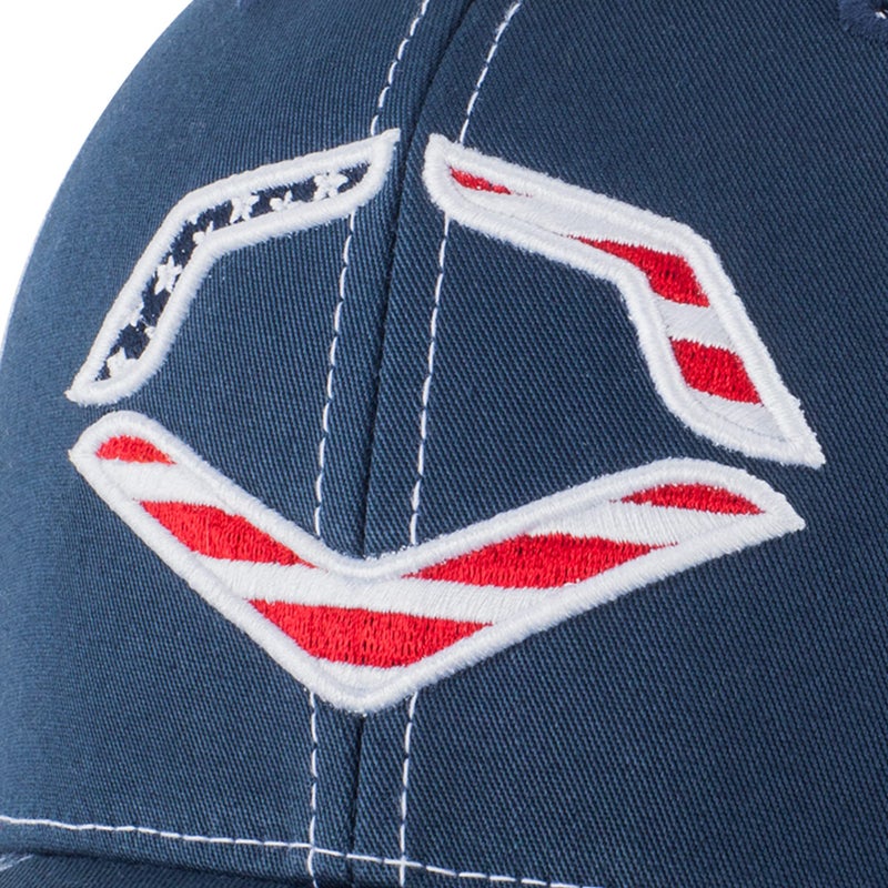 EvoShield USA Flex Fit Hat - Navy/White, Large/X-Large - Image 3