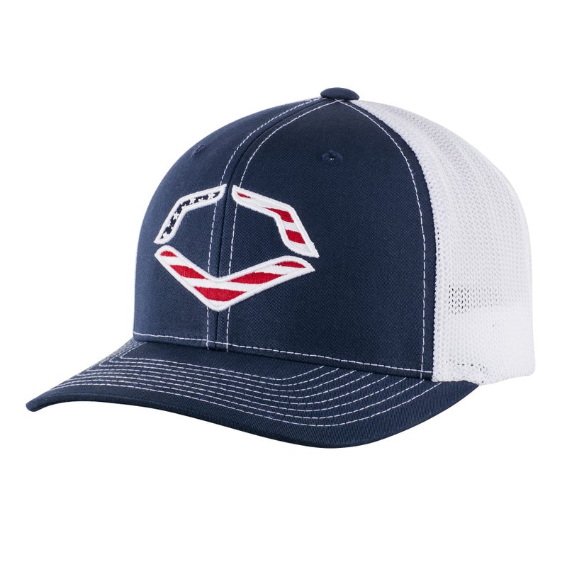 EvoShield USA Flex Fit Hat - Navy/White, Large/X-Large - Image 1