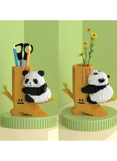 SYOSI Mini Building Blocks Panda 2 in 1, Cute Mini Panda Blocks Buiding Sets, Party Favors- Micro Blocks Panda for Kids 6 7 8 9 10+ Teens Adult 3D Animal Blocks Toy  (Panda Pen Holder)  - Image 1