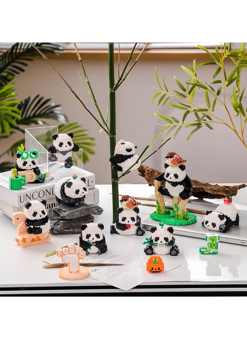 SYOSI - Mini Building Blocks Panda 2 in 1, Cute Mini Panda Blocks Buiding Sets, Party Favors- Micro Blocks Panda for Kids 6 7 8 9 10+ Teens Adult 3D Animal Blocks Toy  (Panda Pen Holder) - Image 1