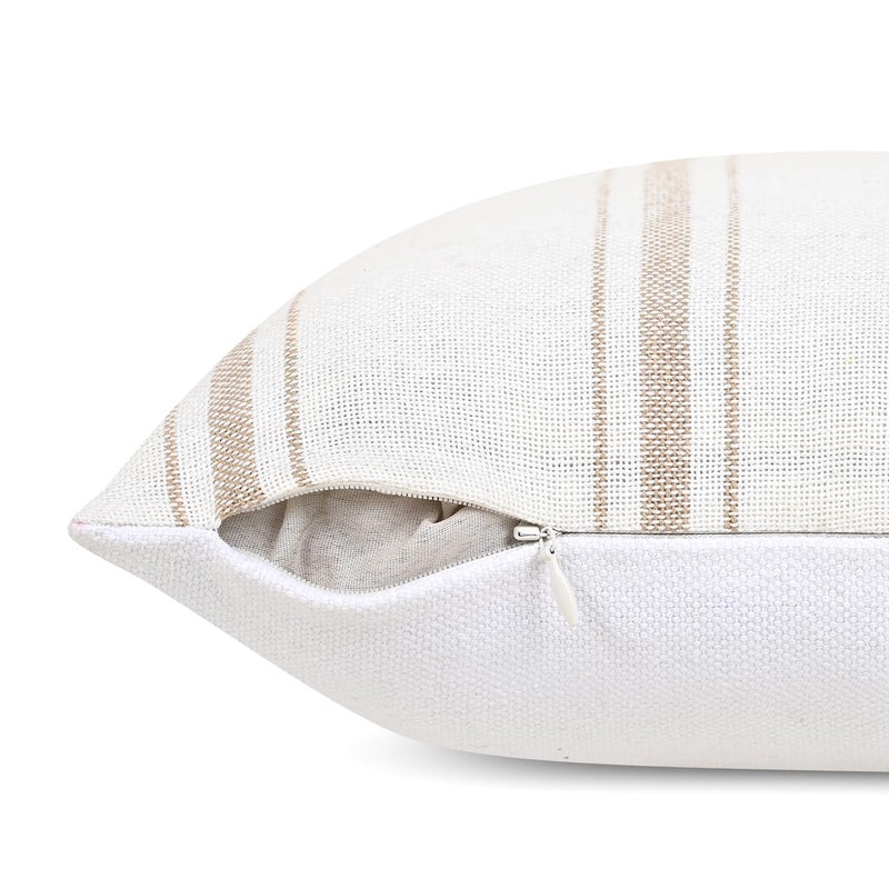 ANWYN 100% Cotton Striped Cushion Cover - Image 5