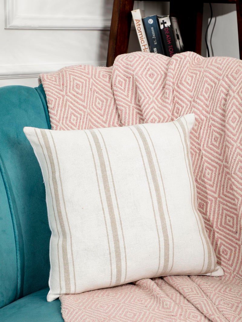 ANWYN 100% Cotton Striped Cushion Cover - Image 1