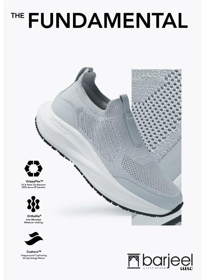 barjeel uno 008-3756 Barjeel Uno Mens Casual Slip in Shoes 689-004 White - Image 5