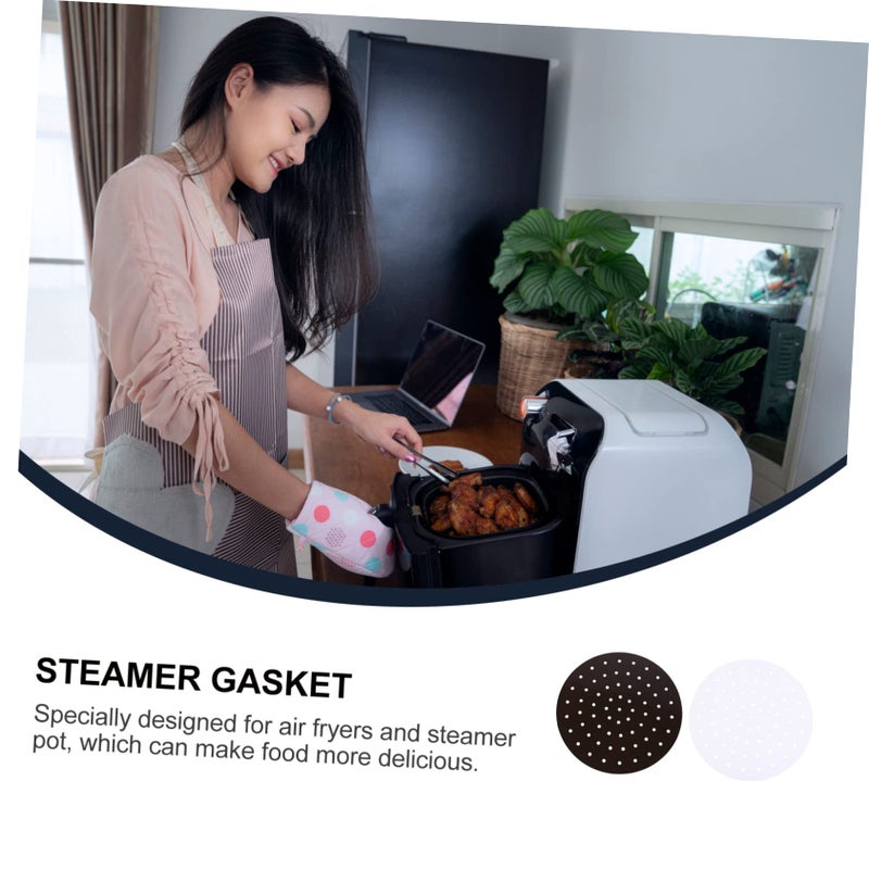Reusable Perforated Silicone Baking Mats Steamer Liners For Air Fryer Food Safe Pads - Image 3