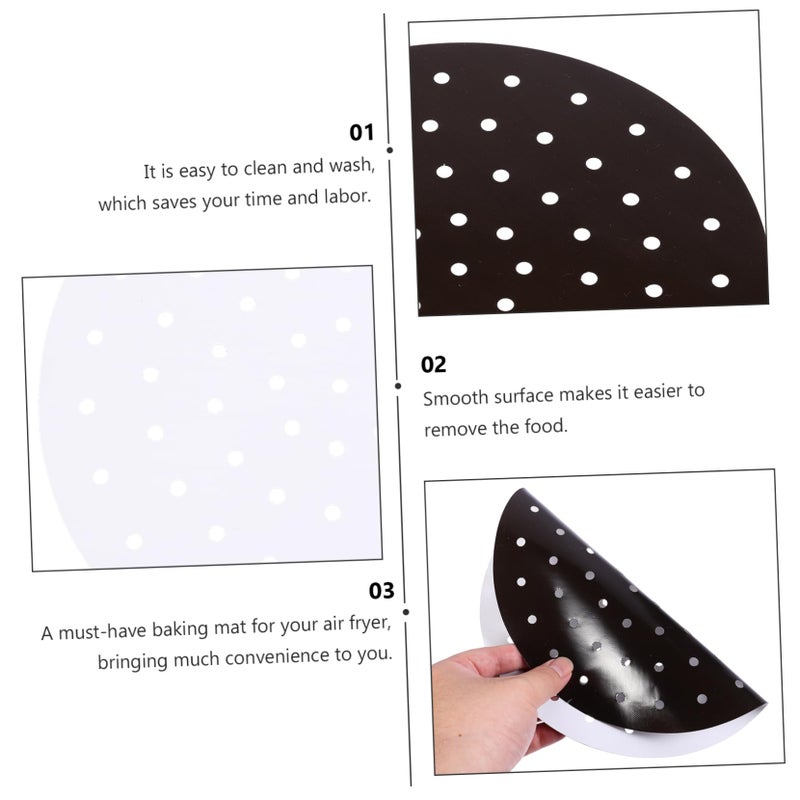 Reusable Perforated Silicone Baking Mats Steamer Liners For Air Fryer Food Safe Pads - Image 5