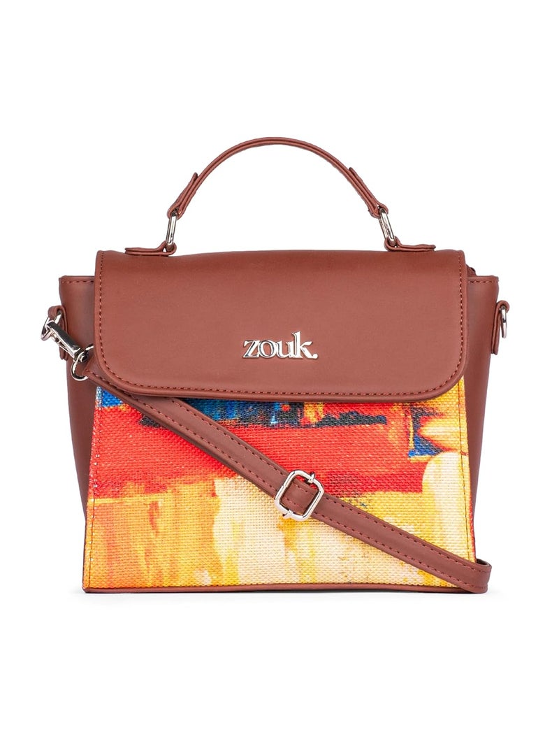 ZOUK Statement Sling Bag With Handle For Women's Girls Ladies - Image 1