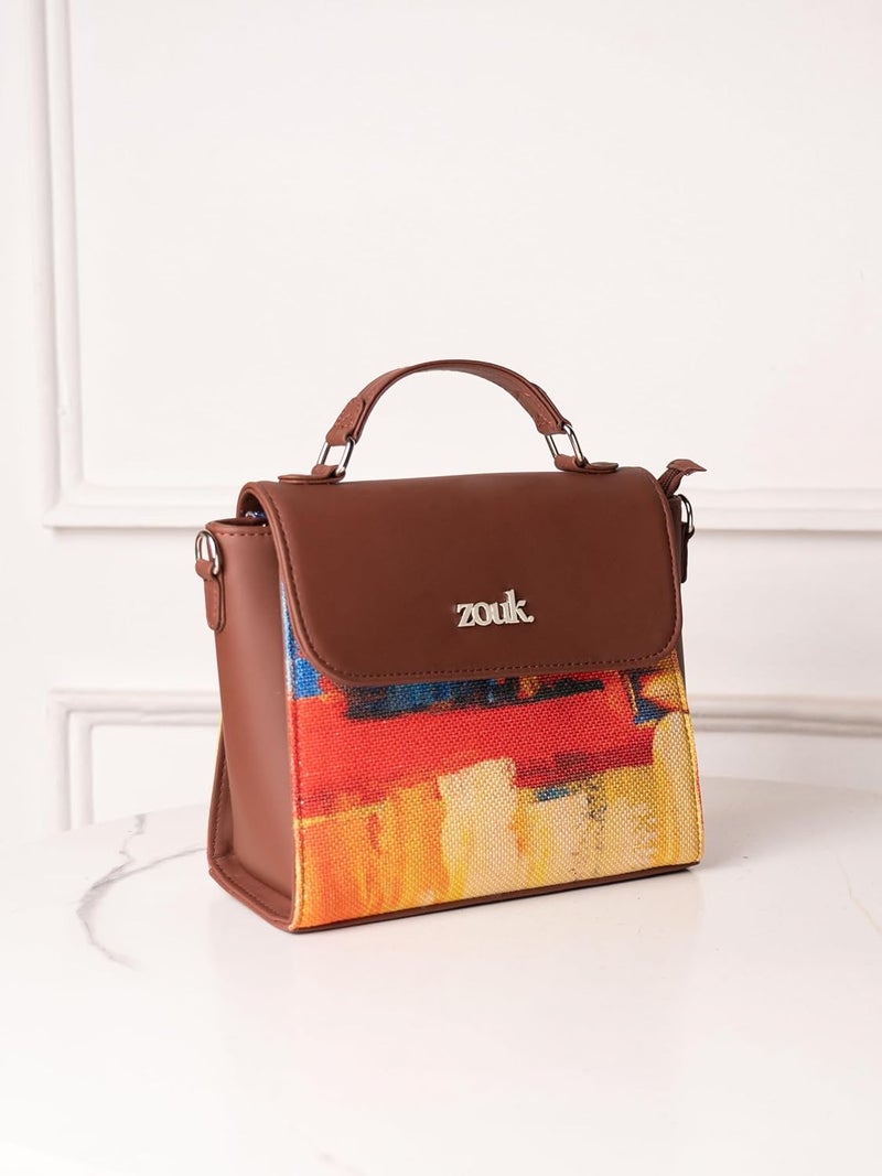 ZOUK Statement Sling Bag With Handle For Women's Girls Ladies - Image 3