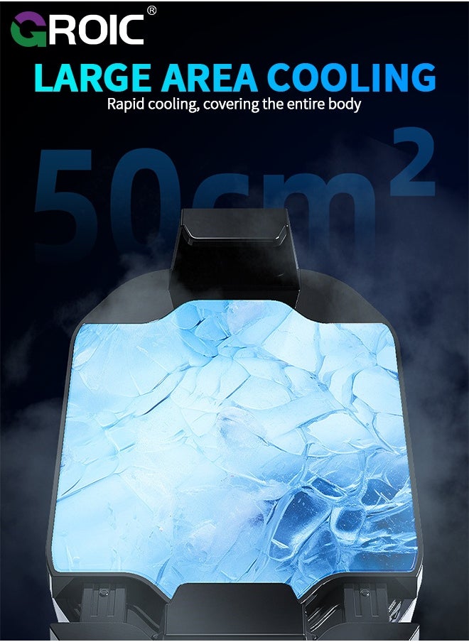 GROIC Gaming Phone Cooler Universal Fan With 3 Cooling Modes, RGB Lights for iPhone & Smartphones - Advanced Cooling & Charging, Ideal for Live Streaming and Gaming phone  - Image 3