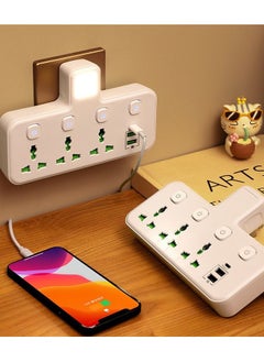 Generic Universal Multi Plug Extension Socket Adapter with 1 TYPE-C, 2 USB, 3 Way Wall Charger Electrical Power Extender Outlet Charging Station  - Image 1