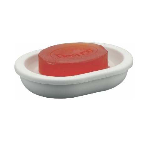 BRANCO مجموعة حوامل صابون بلاستيكية برانكو URO، حامل صابون للحمام، مجموعة علبة صابون، عبوة من 2 - Image 1