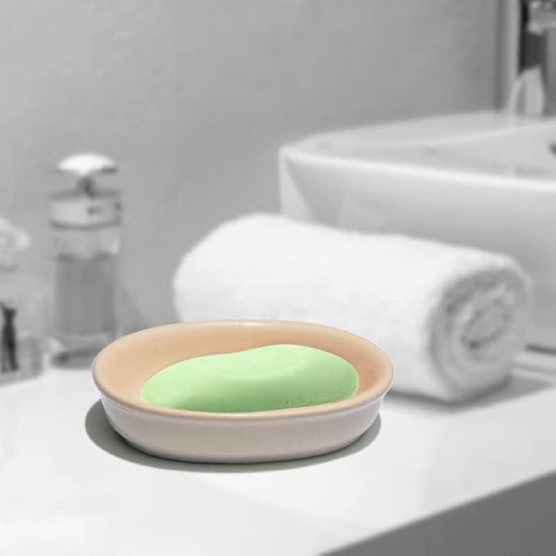 BRANCO مجموعة حوامل صابون بلاستيكية برانكو URO، حامل صابون للحمام، مجموعة علبة صابون، عبوة من 2 - Image 2