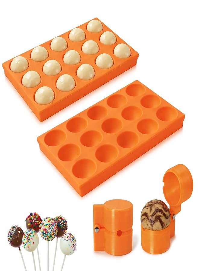 HPZIHYNAP 2-Pack Round Cake Pop Mold, Cake Pop Kit, Benty Cakes Cake Puck Mold Set,Baking Supplies for Bakery, Holiday Events, Afternoon Tea