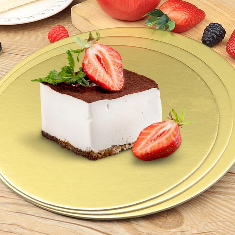 Papyrus Cake Base Board 10-inch Round | MDF Plate | Gold 10 Piece | Scalloped Pizza Circle | Cardboard Round Boards - Image 5