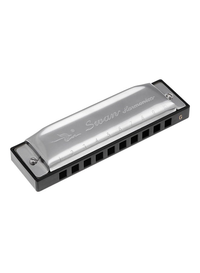 Swan Diatonic Harmonica 10-Holes Mouth Organ Key of C With Case