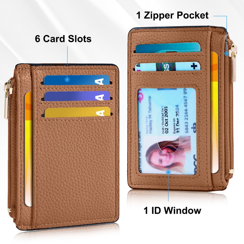 Tipmile Credit Card Holder for Women Slim Minimalist Front Pocket RFID Blocking Wallet Small Compact Card Case with ID Window, Sea Turtle - Image 3