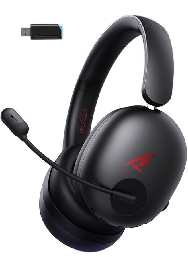 بيكن سماعة ألعاب لاسلكية 2.4G، صوت محيطي 7.1، سماعات ألعاب USB بتردد 2.4GHz مع ميكروفون لإلغاء الضوضاء بتقنية ENC، سماعة بلوتوث لجهاز الكمبيوتر، PS5، PS4، ماك وSwitch - Image 1