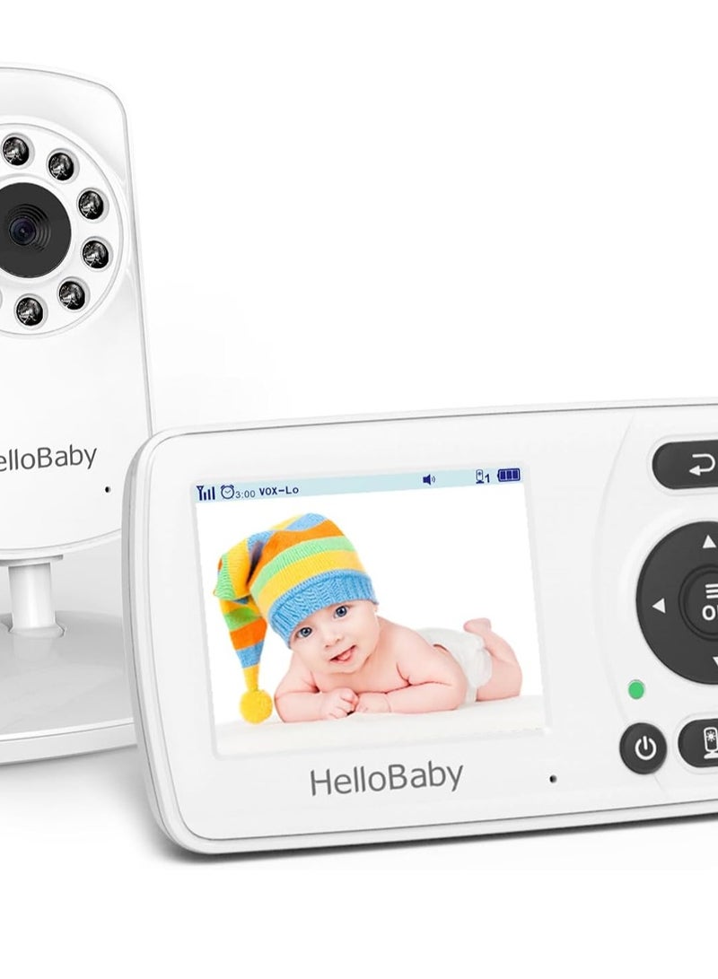 HelloBaby Monitor with Camera and Audio, 1000ft Long Range Video Baby Monitor-No WiFi, Night Vision, VOX Mode-Power Saving, 2.4'' Portable Travel Screen, Baby Safety Camera, for Baby/Pet, Plug & Play - Image 1