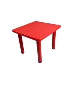 EMZJ Square Shaped Plastic Activity Table With Metal Legs Adjustable Height For Children RED 4MC1R  - Image 1