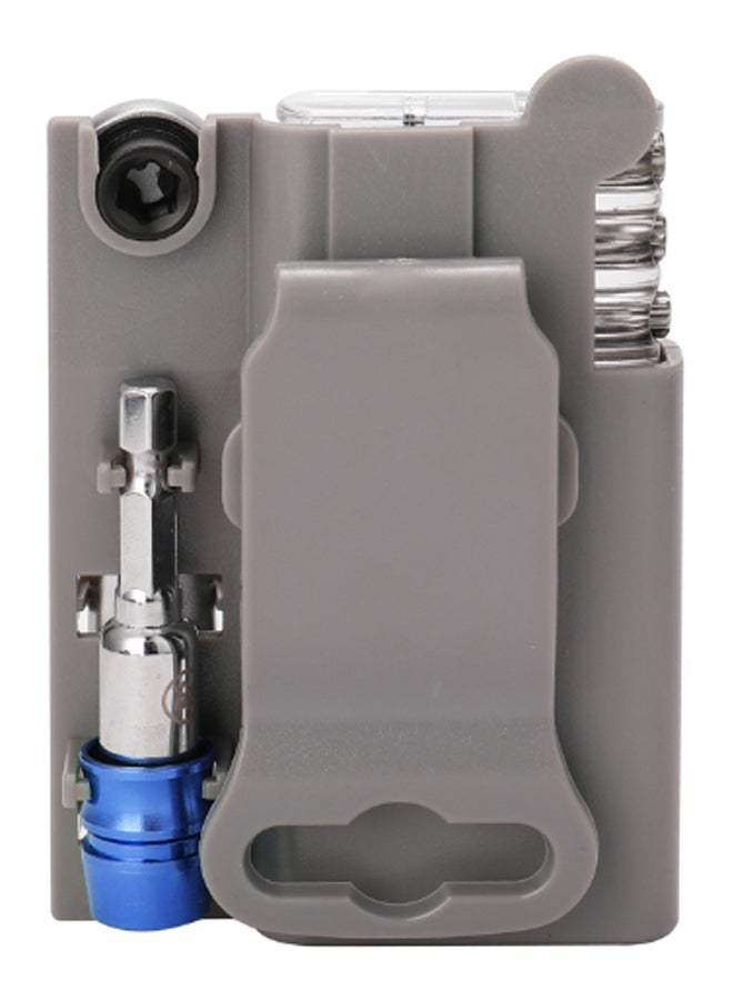 NIBEMINENT 12-Piece Portable Mini Ratchet Wrench Screwdriver Set Blue/Grey/Silver - Image 2